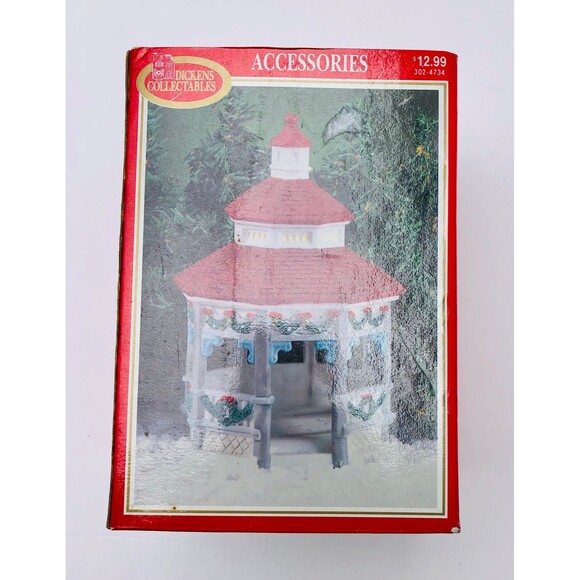 DICKENS COLLECTABLES PORCELAIN "GAZEBO" HAND-PAINTED 7" - Picture 7 of 8